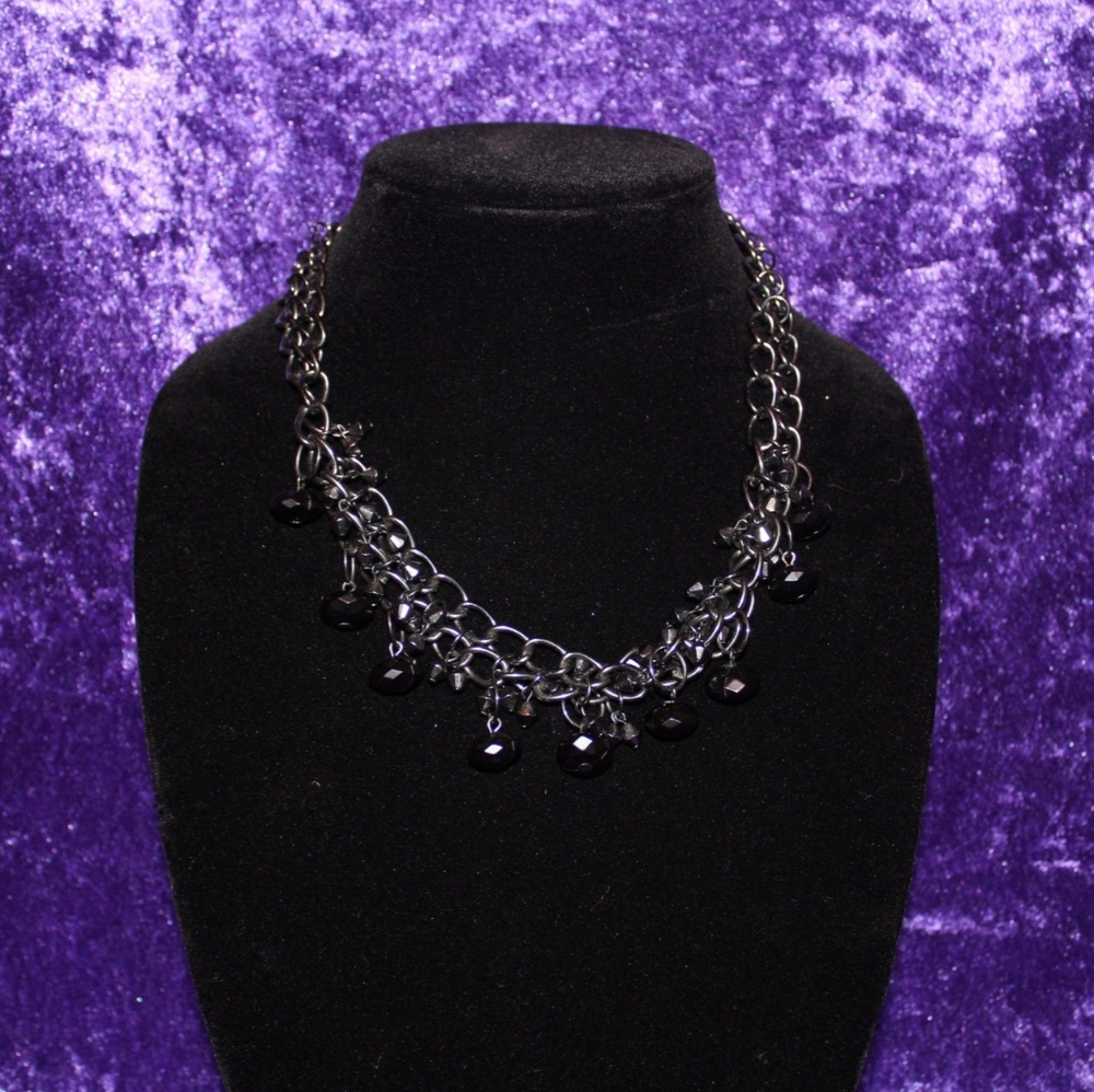 18"-21" Chunky Black Necklace